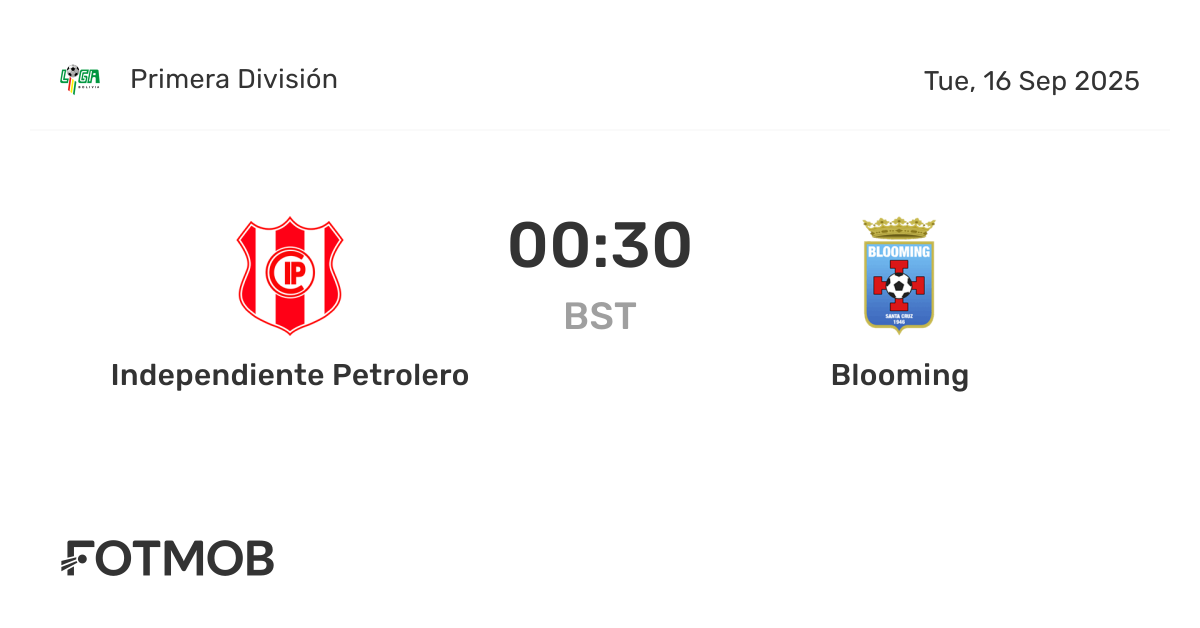 Independiente Petrolero vs Blooming - marcador en vivo, alineaciones ...