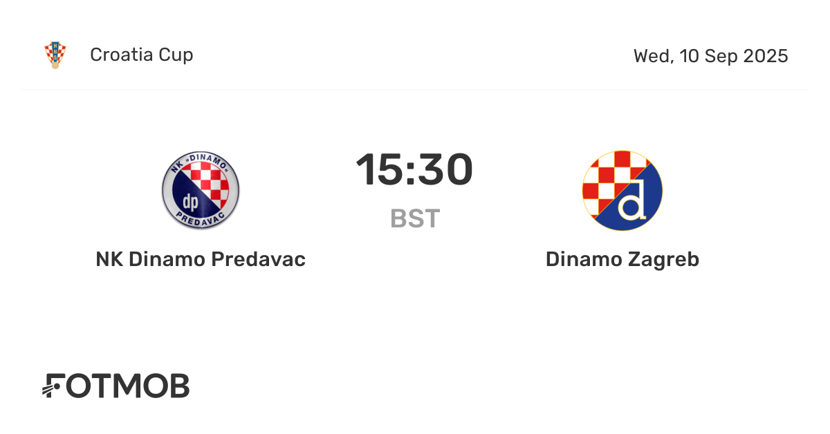 NK Dinamo Predavac vs GNK Dinamo Zagreb - live score, predicted lineups ...