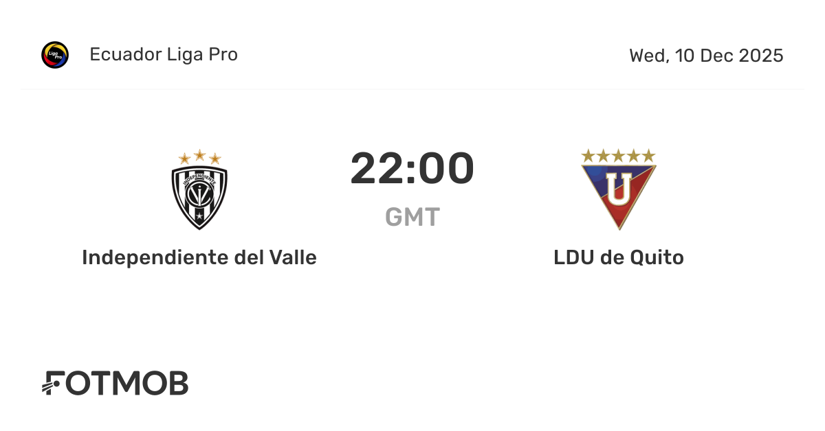 Independiente del Valle vs LDU de Quito - marcador en vivo ...
