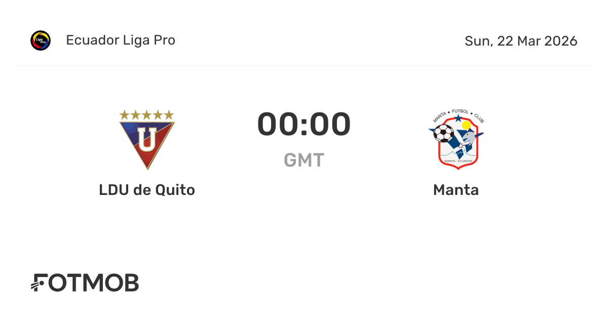 LDU de Quito vs Manta - marcador en vivo, alineaciones previstas y ...