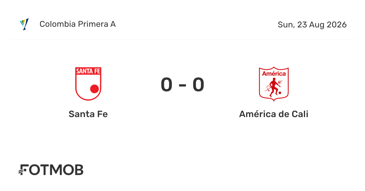 Santa Fe vs America de Cali - marcador en vivo, alineaciones previstas ...