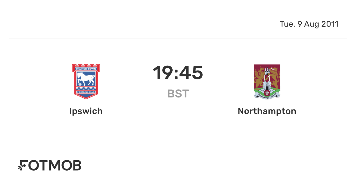 Ipswich vs Northampton live score, predicted lineups and H2H stats.