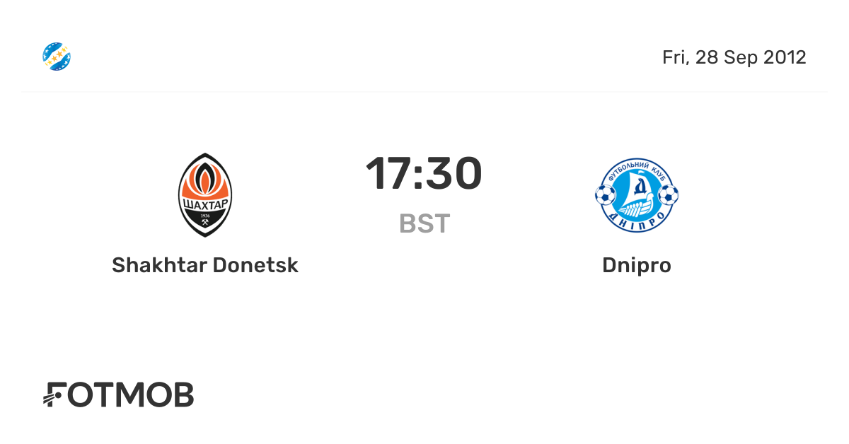 Shakhtar vs Dnipro live score, predicted lineups and H2H stats.