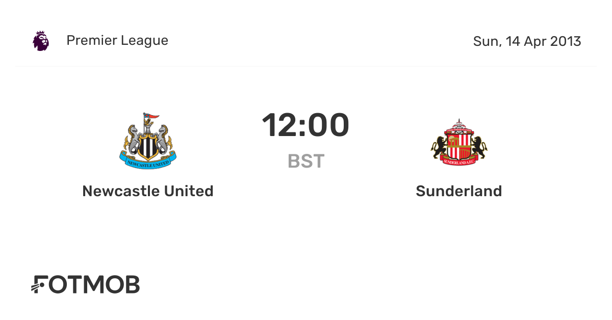 Newcastle United vs Sunderland live score, predicted lineups and H2H stats.