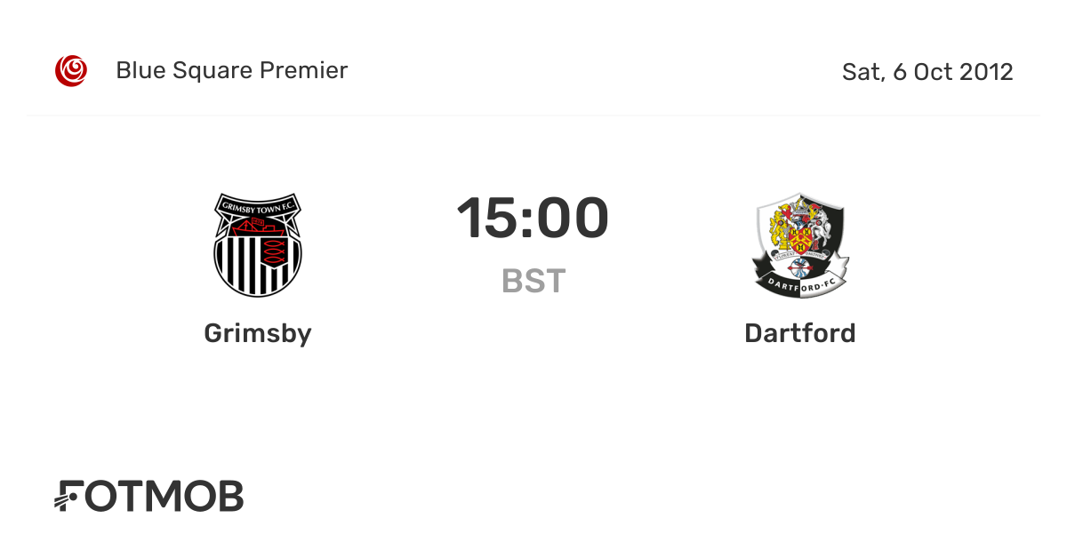Grimsby vs Dartford live score, predicted lineups and H2H stats.