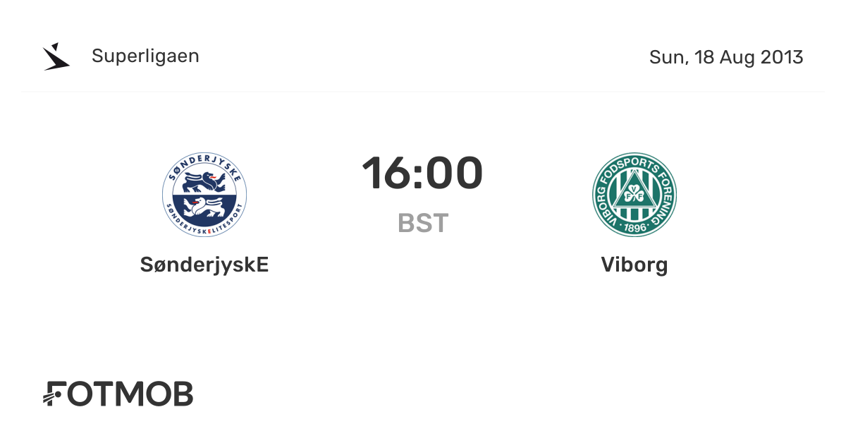 SønderjyskE vs live score, predicted lineups and H2H stats.