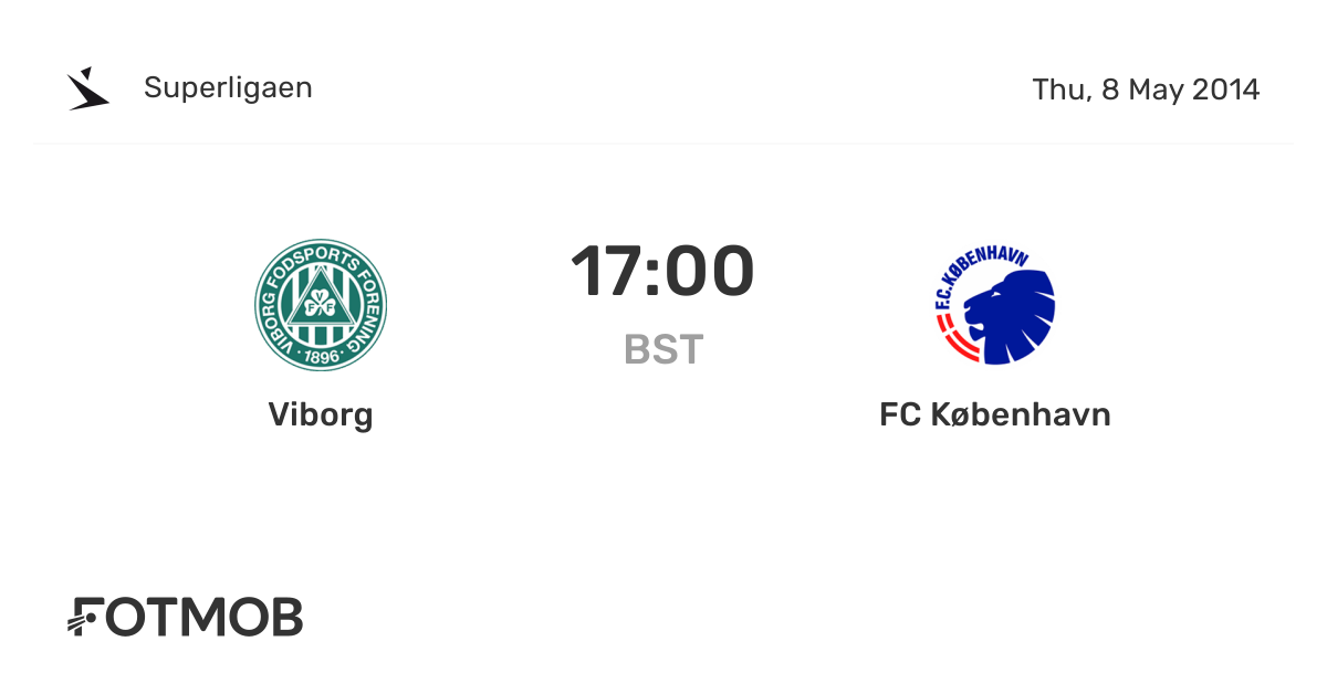 vs FC København live score, predicted lineups and H2H stats.