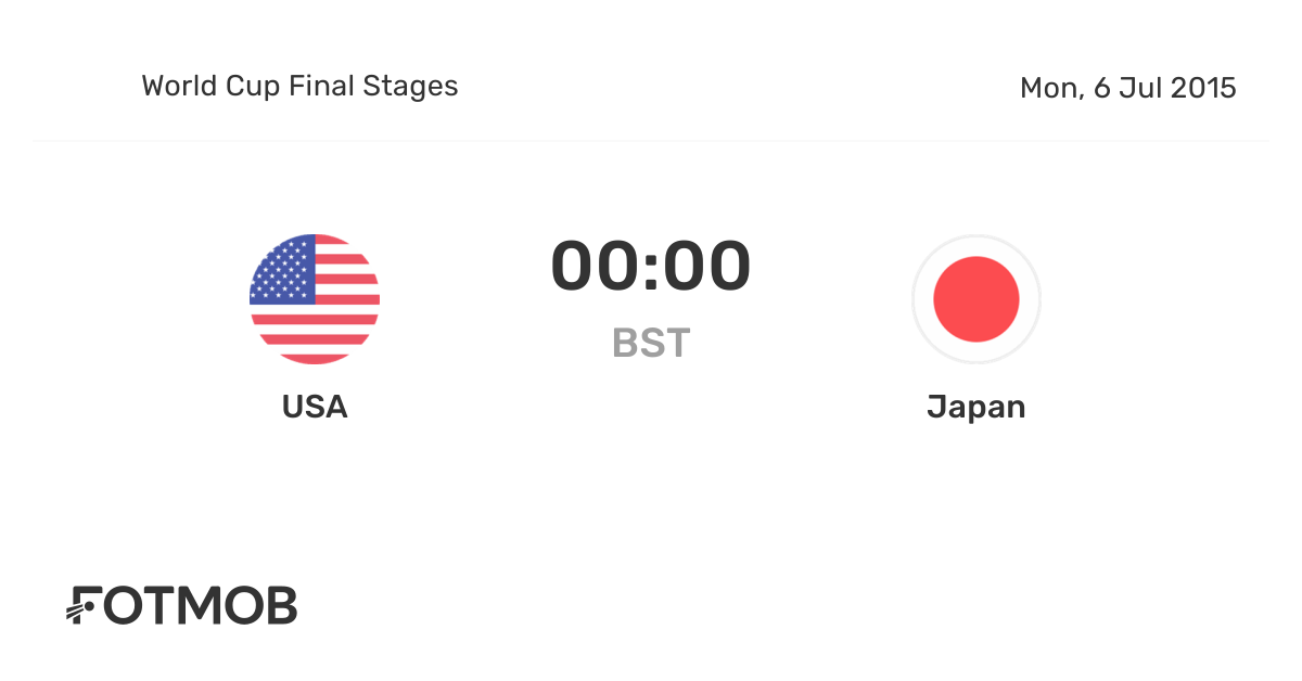 USA vs Japan live score, predicted lineups and H2H stats.