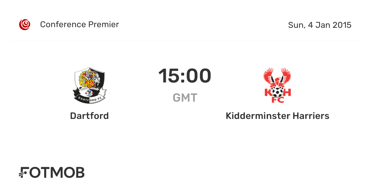 Dartford vs Kidderminster Harriers live score, predicted lineups and