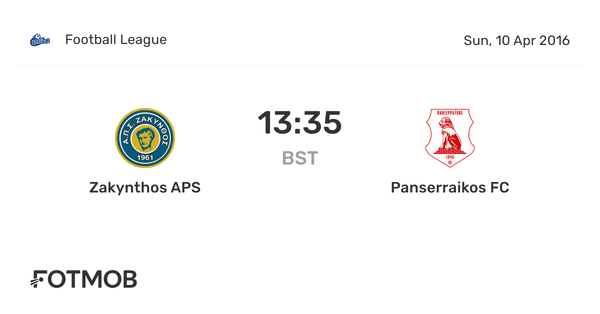 Zakynthos APS vs Panserraikos FC