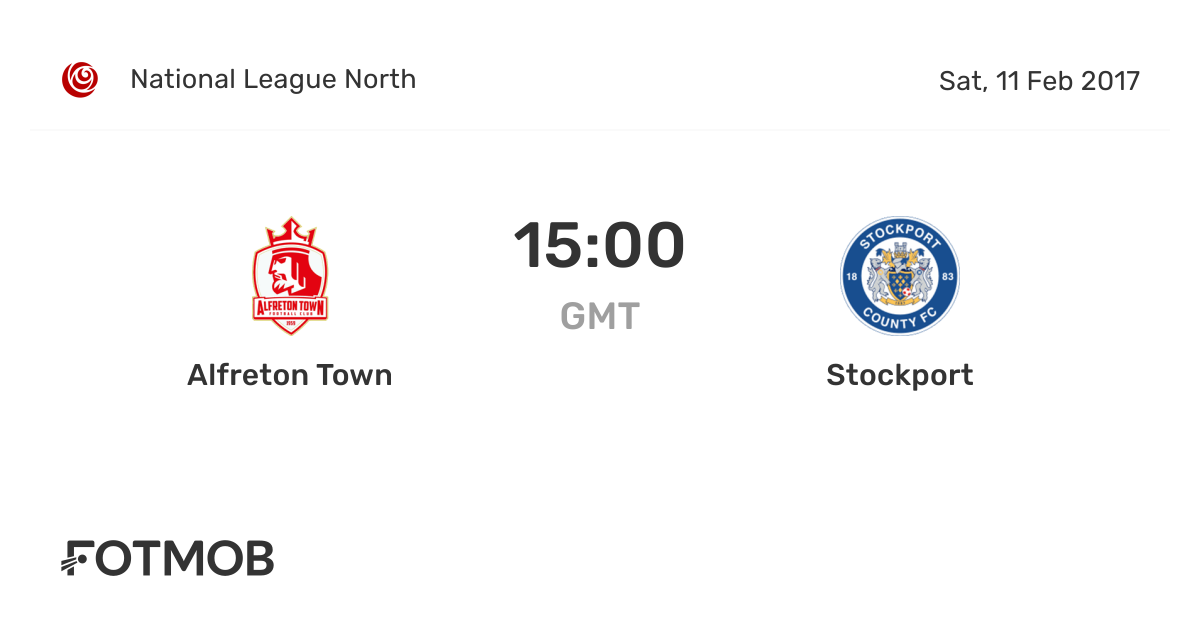 Alfreton Town vs Stockport live score, predicted lineups and H2H stats.