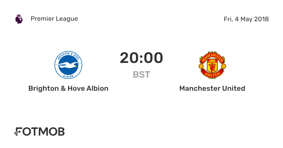 Brighton & Hove Albion vs Manchester United live score, predicted lineups and H2H stats.