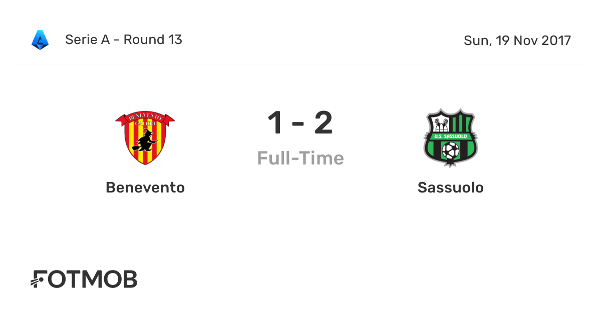 Sassuolo benevento vs Benevento vs