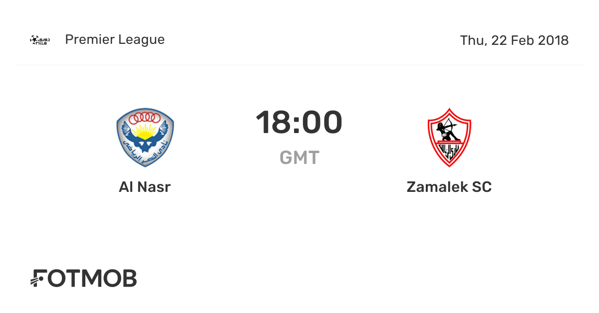 Al Nasr vs Zamalek SC live score, predicted lineups and H2H stats.