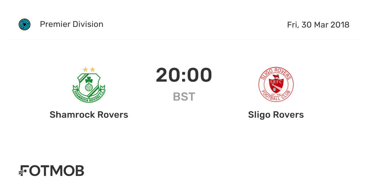 Shamrock Rovers vs Sligo Rovers live score, predicted lineups and H2H stats.