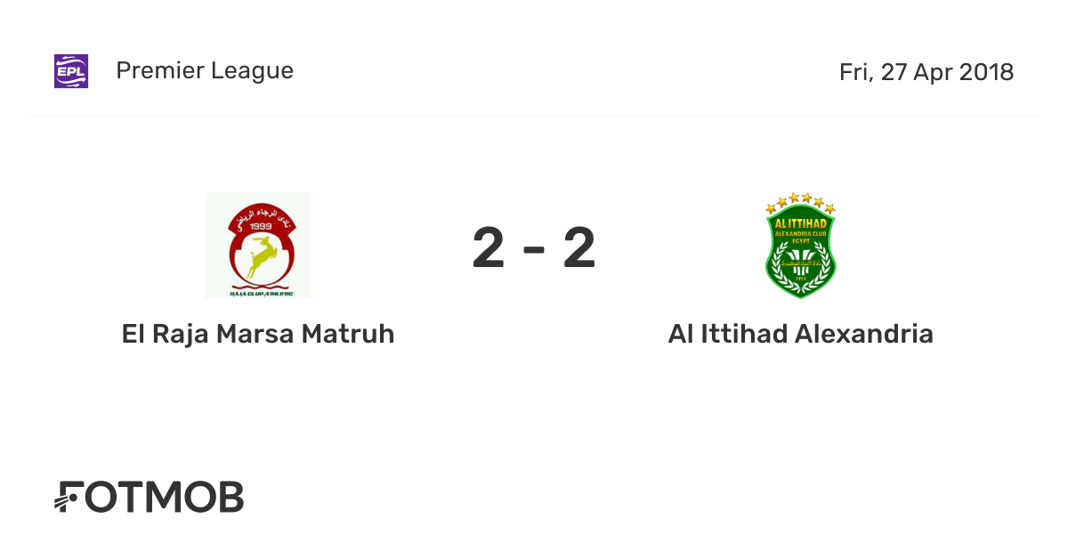 El Raja Marsa Matruh contre Al Ittihad Alexandria - score en direct ...
