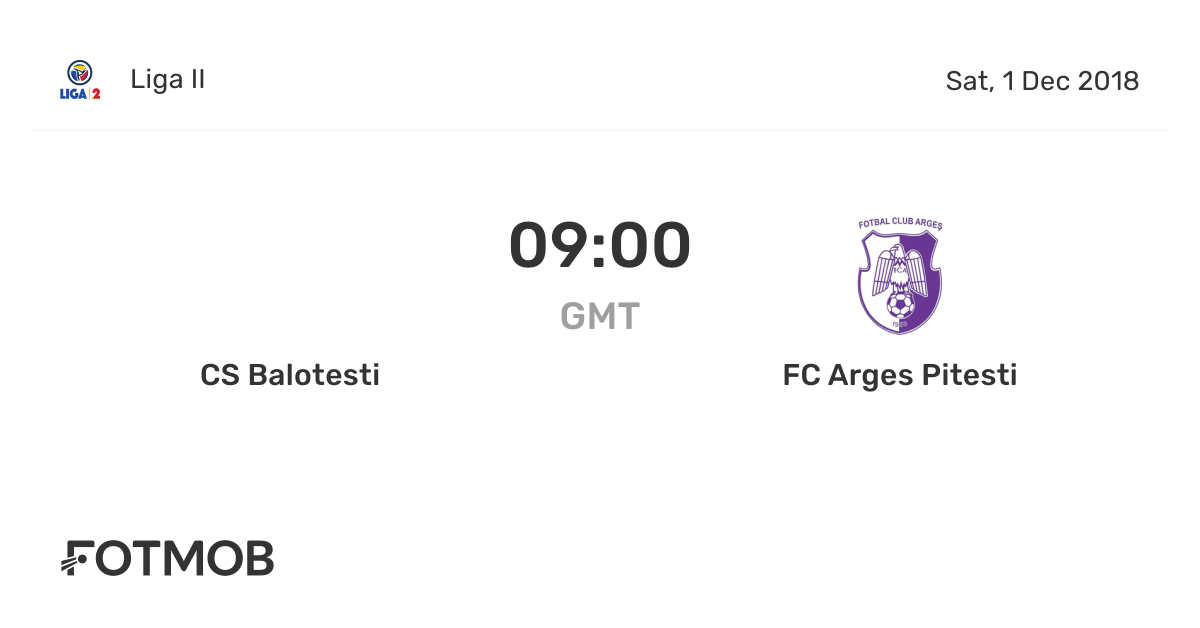 CS Balotesti vs FC Arges Pitesti live score, predicted lineups and