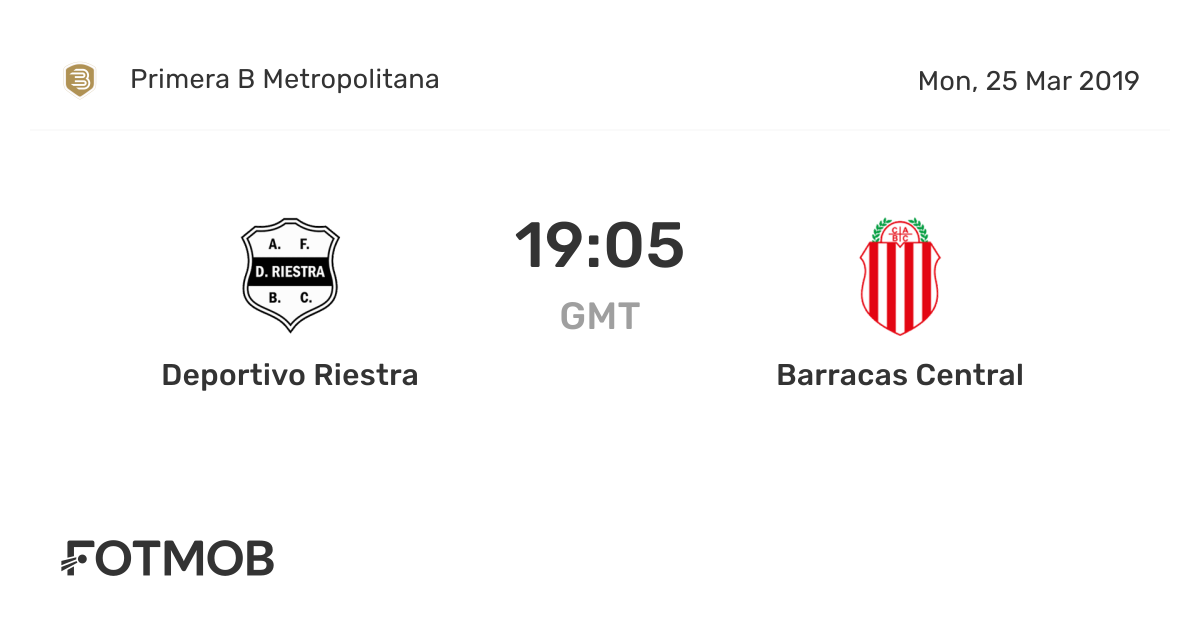 Deportivo Riestra vs Barracas Central - live score, predicted lineups ...