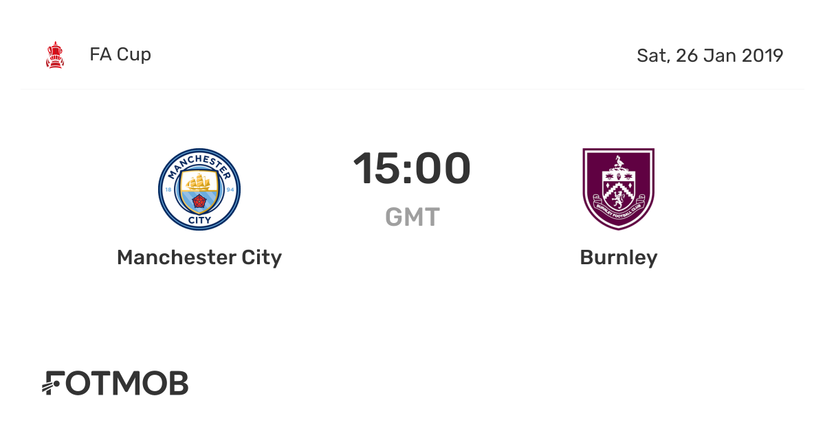 Manchester City vs Burnley live score, predicted lineups and H2H stats.
