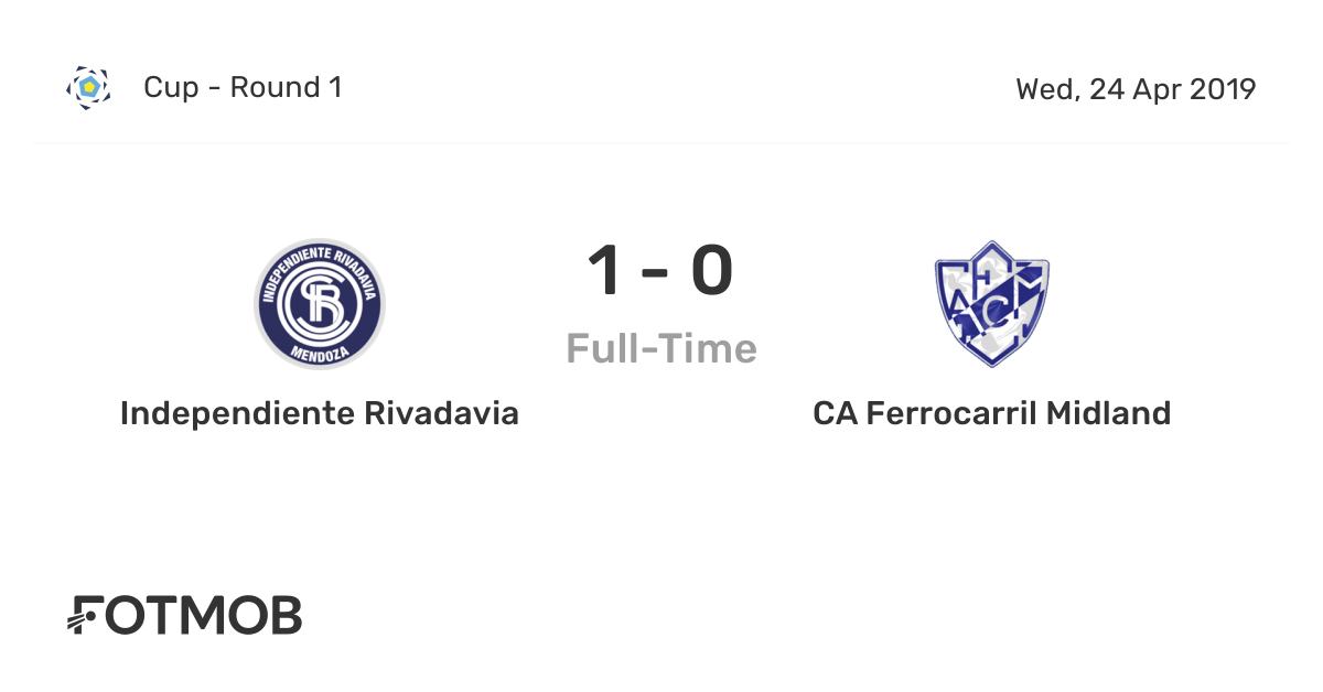 Independiente Rivadavia vs CA Ferrocarril Midland - live score