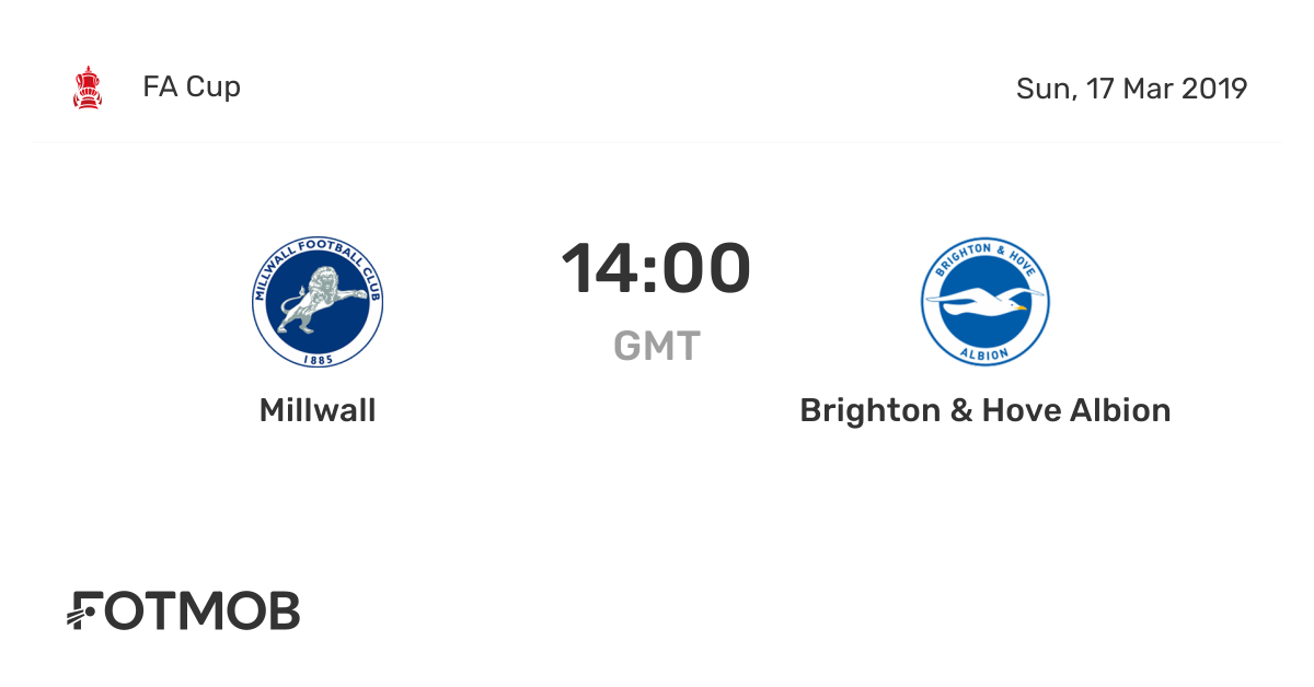 Millwall vs Brighton Hove Albion marcador en vivo