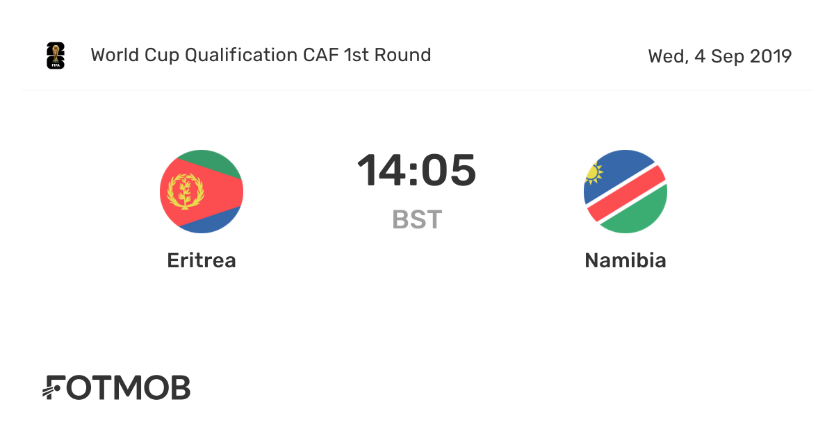 Eritrea vs Namibia - live score, predicted lineups and H2H stats.