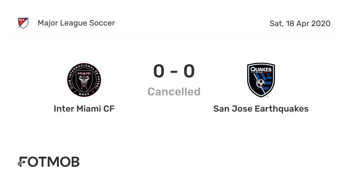 Inter Miami CF vs San Jose Earthquakes live score, predicted lineups