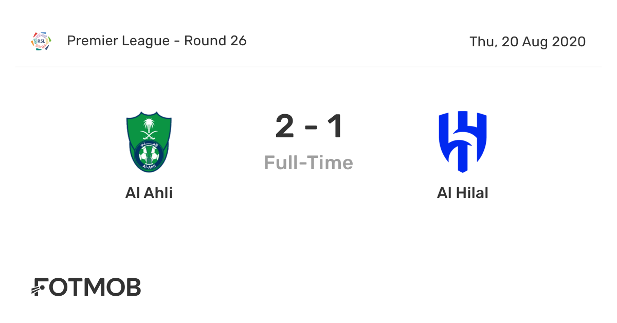 Al Ahli vs Al Hilal live score, predicted lineups and H2H stats.