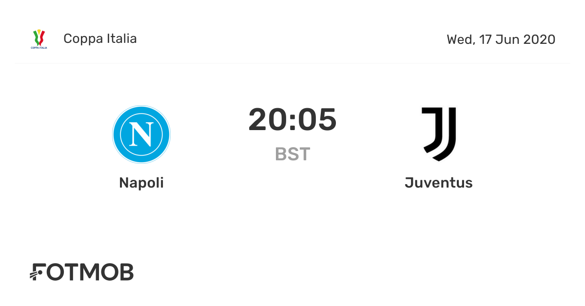Napoli vs Juventus, Coppa Italia on Wed, Jun 17, 2020, 1905 UTC