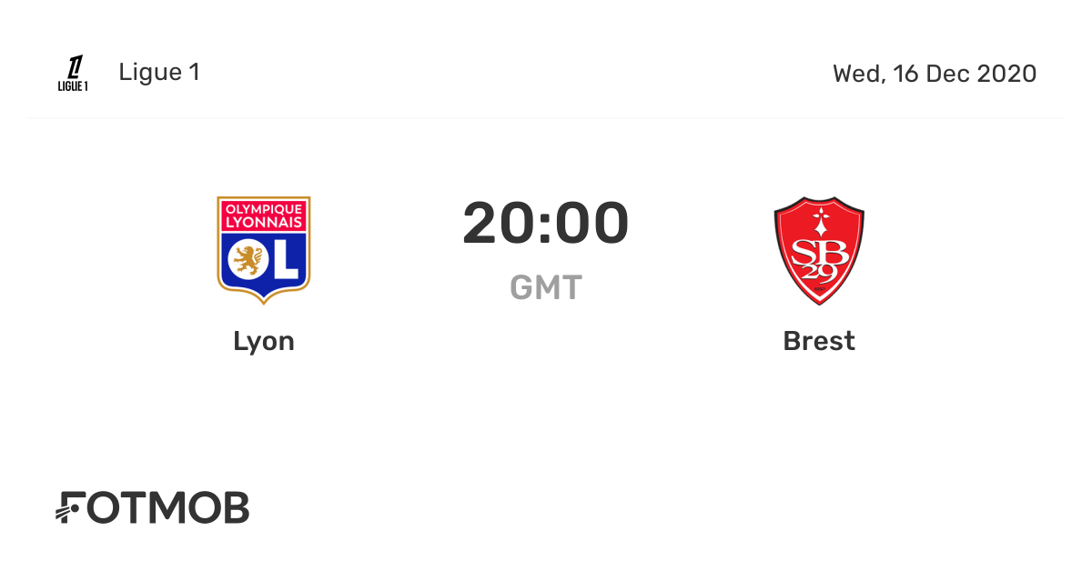 Lyon vs Brest live score, predicted lineups and H2H stats.