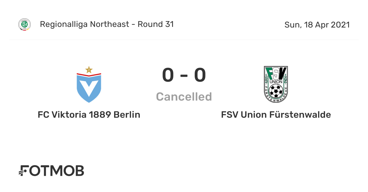 FSV Union Furstenwalde x BFC Viktoria 1889 10/01/2023 na Amigável