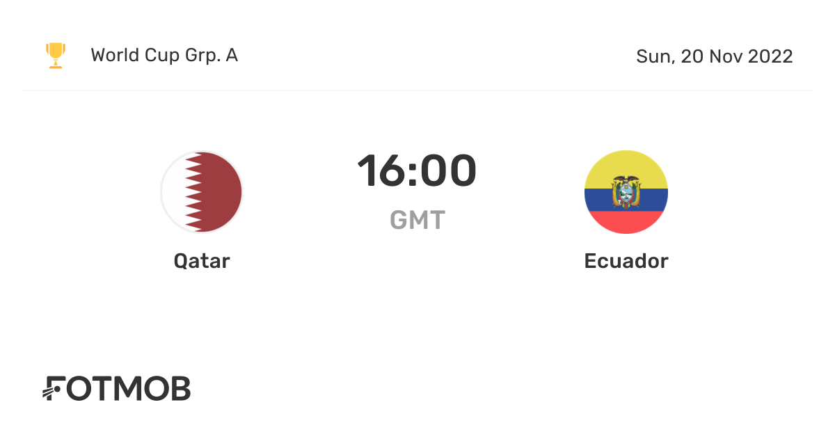 Qatar Vs Ecuador Live Score Predicted Lineups And H2h Stats