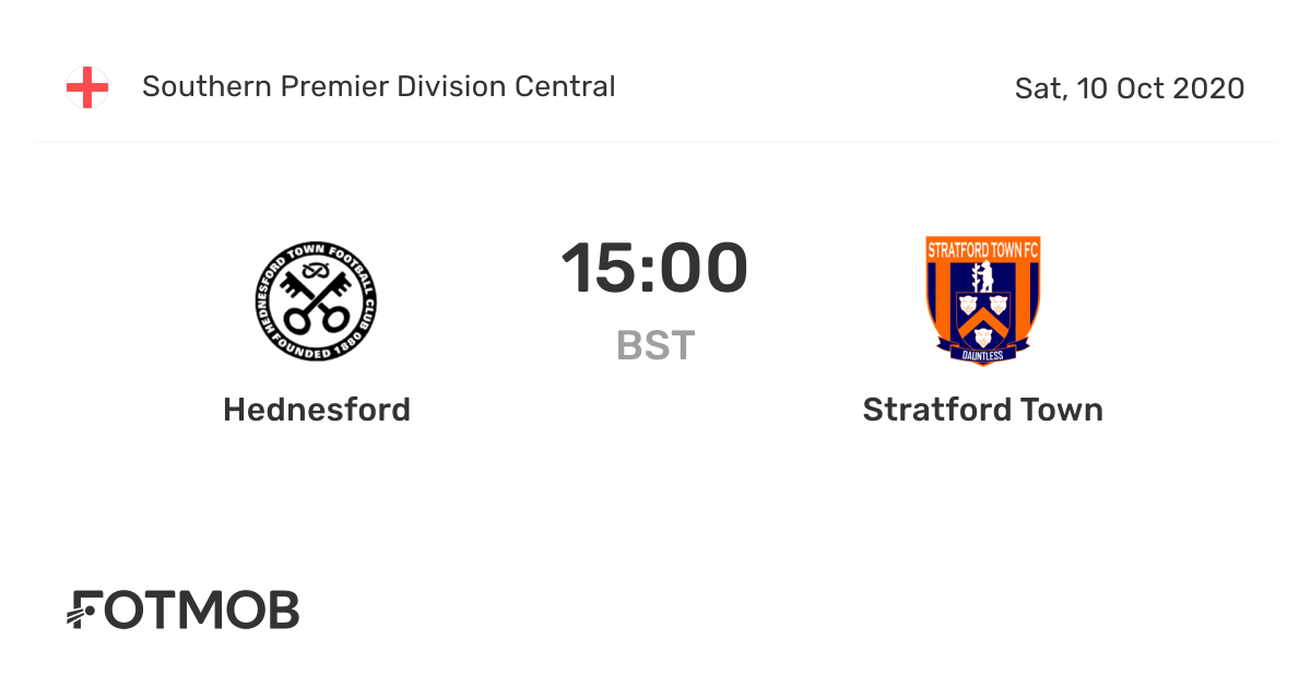 Hednesford vs Stratford Town live score, predicted lineups and H2H stats.