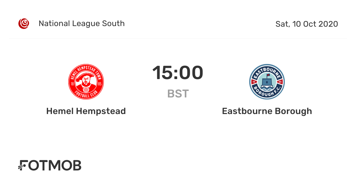 Hemel Hempstead vs Eastbourne Borough live score, predicted lineups
