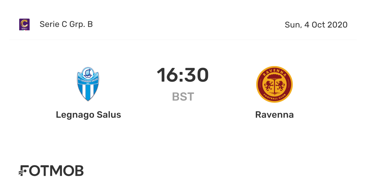Legnago Salus vs Ravenna live score, predicted lineups and H2H stats.