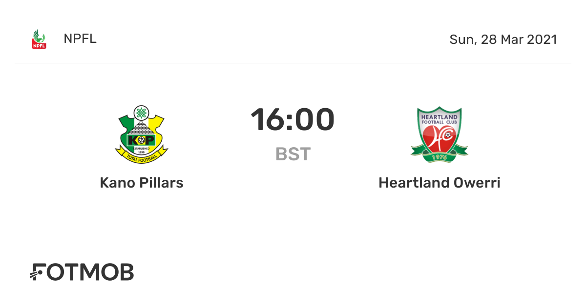 Kano Pillars vs Heartland Owerri, Professional Football League on Sun