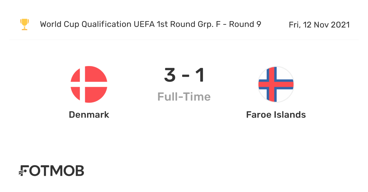Denmark vs Faroe Islands live score, predicted lineups and H2H stats.