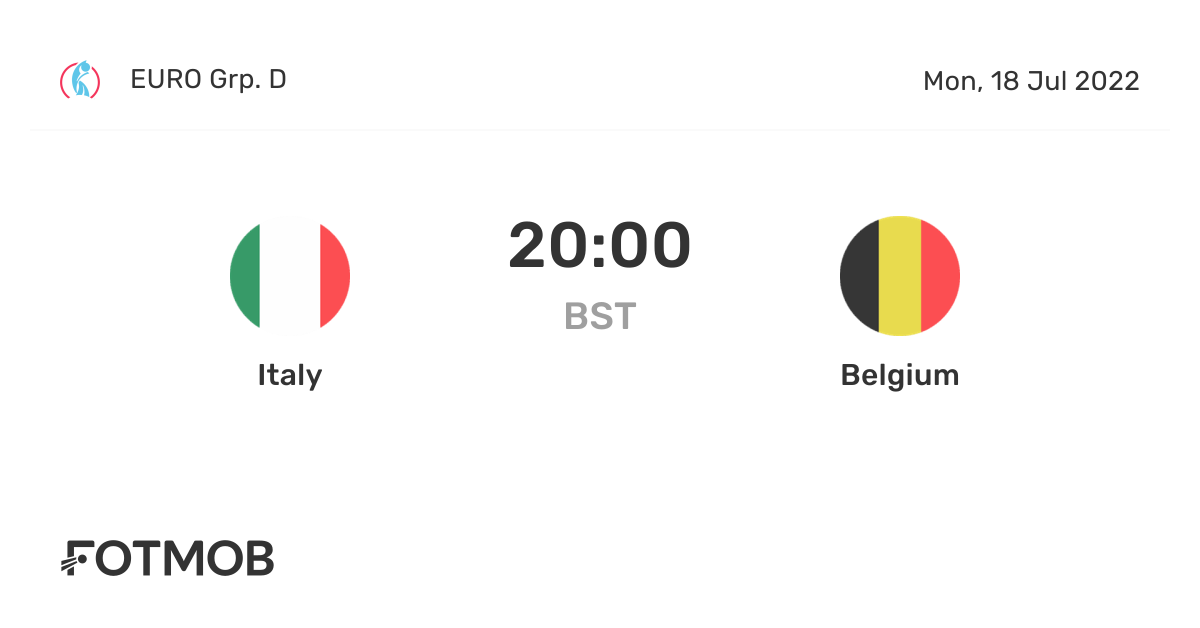 Italy vs Belgium live score, predicted lineups and H2H stats