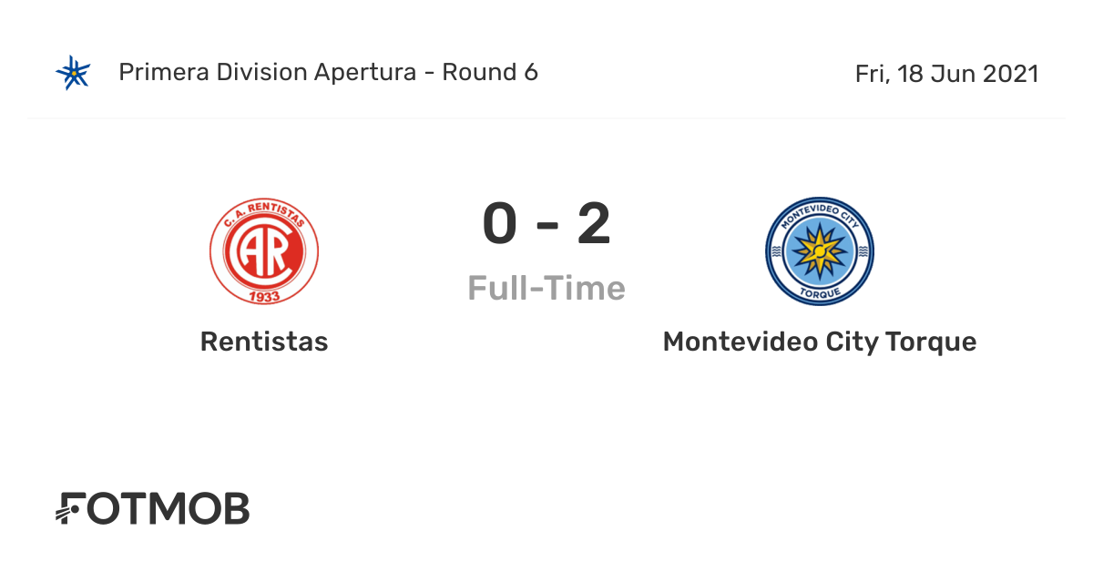 Rentistas vs Montevideo City Torque - live score, predicted lineups and H2H  stats.
