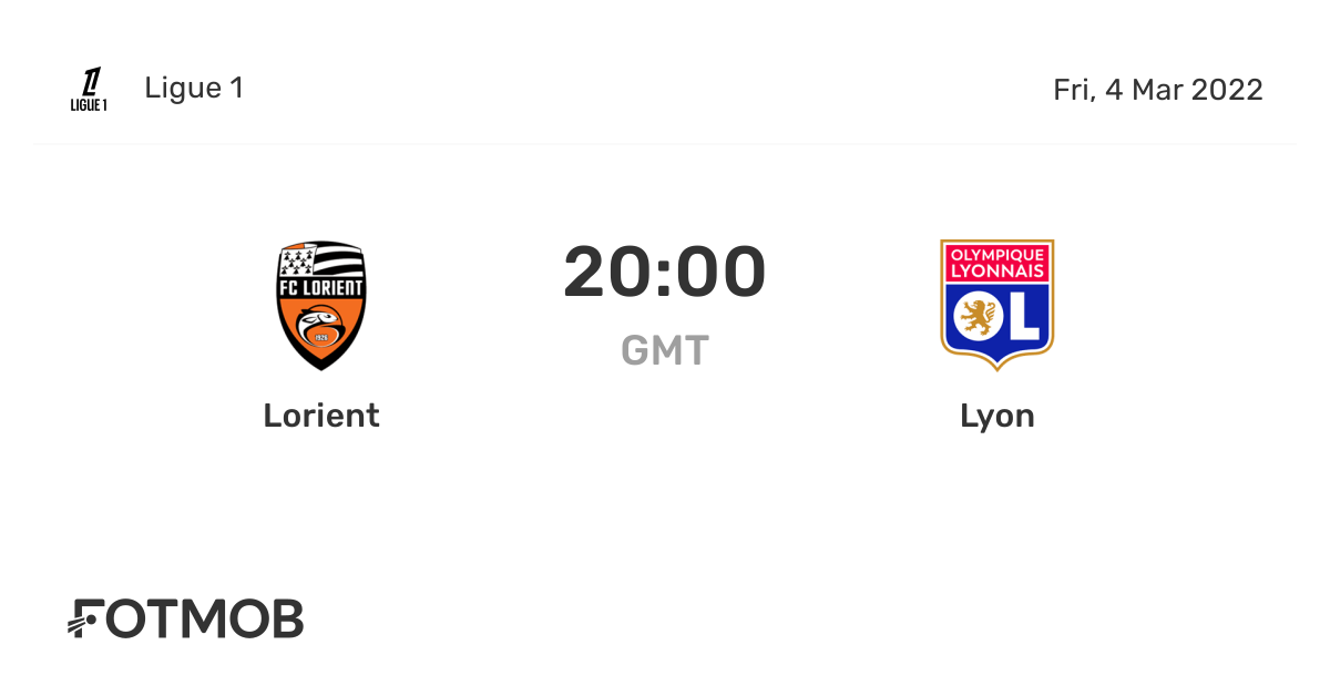 Lorient vs Lyon live score, predicted lineups and H2H stats.
