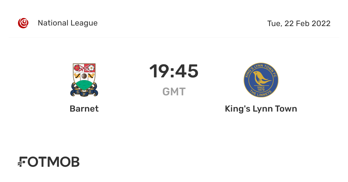 vs King's Lynn Town live score, predicted lineups and H2H stats.