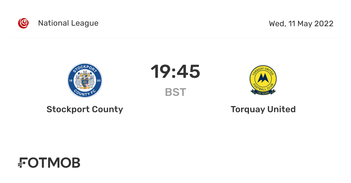 Stockport County vs Torquay United live score, predicted lineups and H2H stats