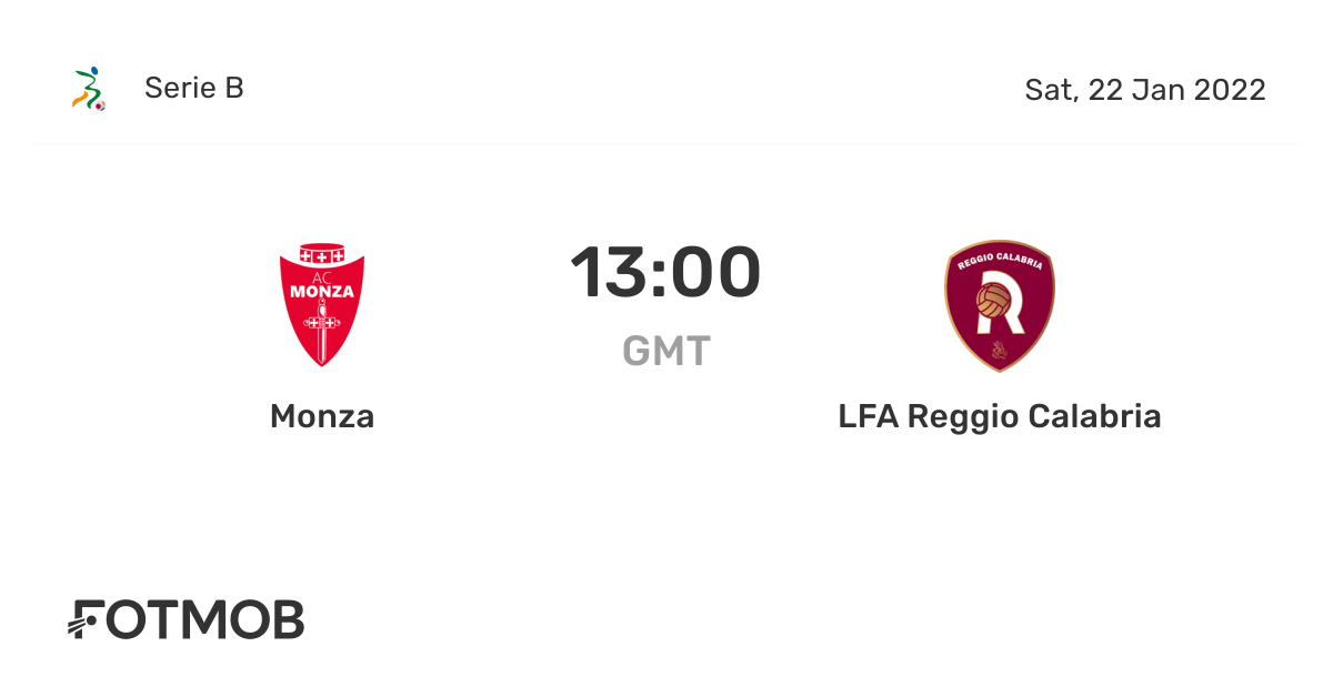 Monza vs LFA Reggio Calabria live score, predicted lineups and H2H stats