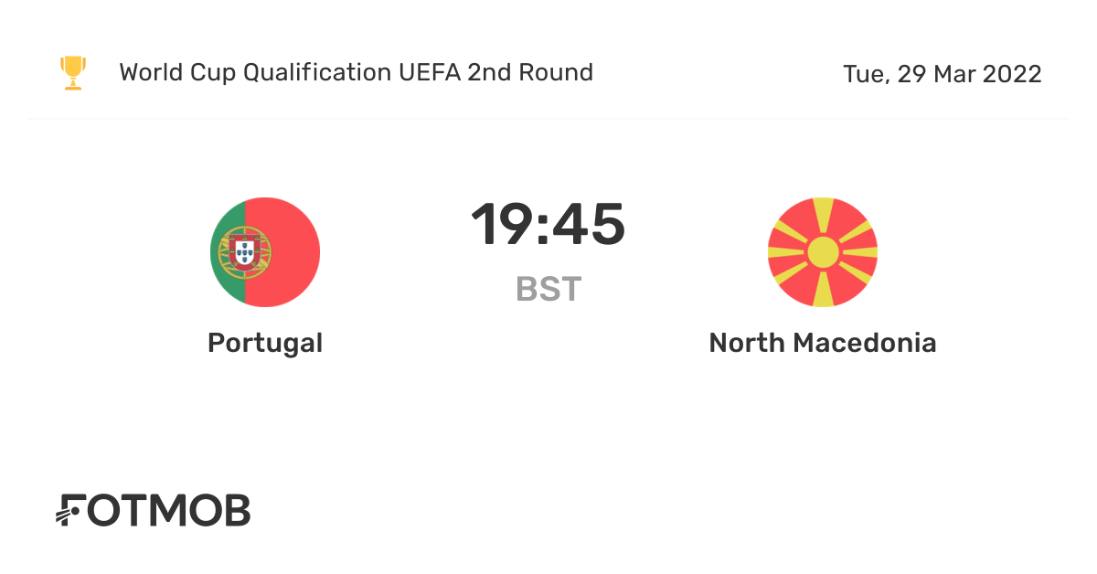 Portugal vs North Macedonia live score, predicted lineups and H2H stats.