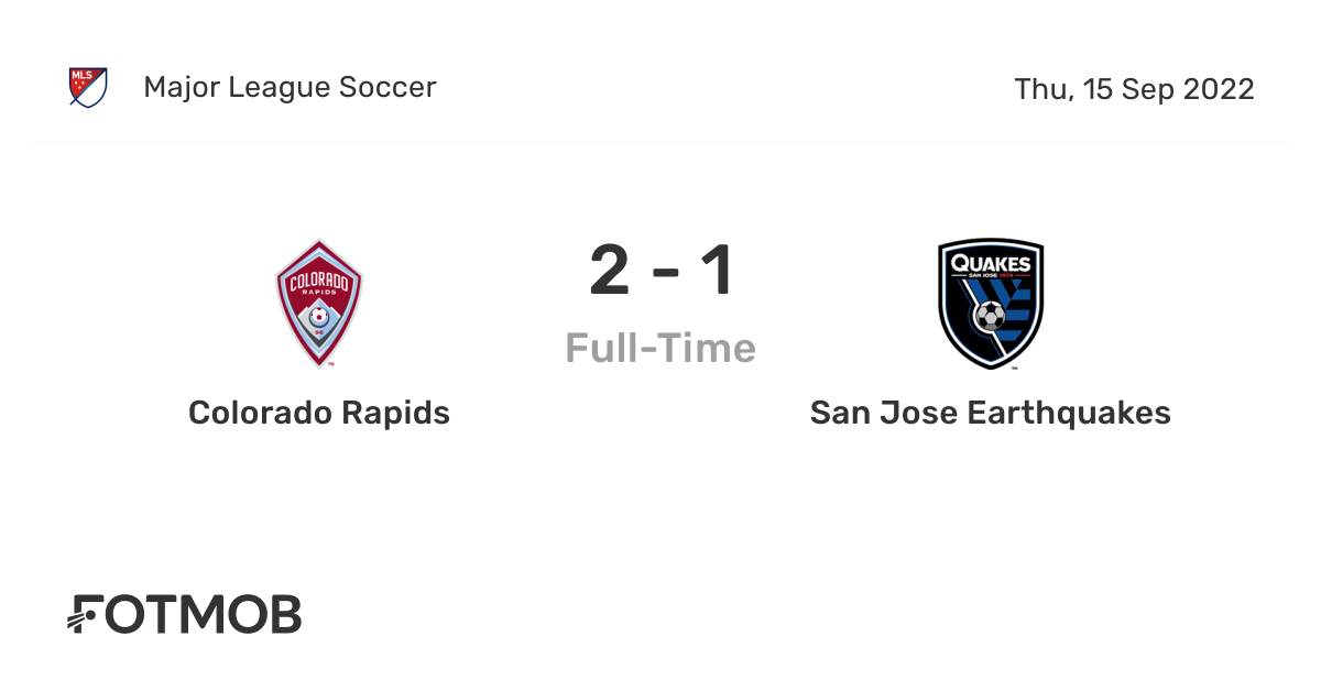 Colorado Rapids vs San Jose Earthquakes live score, predicted lineups
