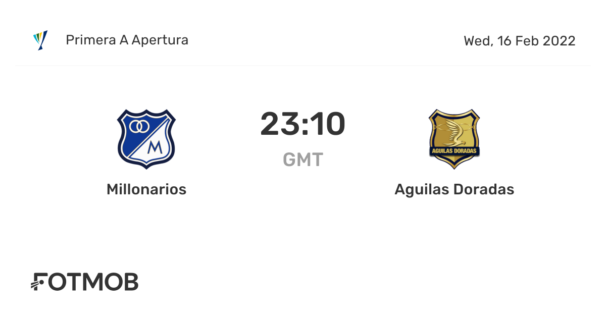 Millonarios vs Rionegro Aguilas - live score, predicted lineups and H2H ...