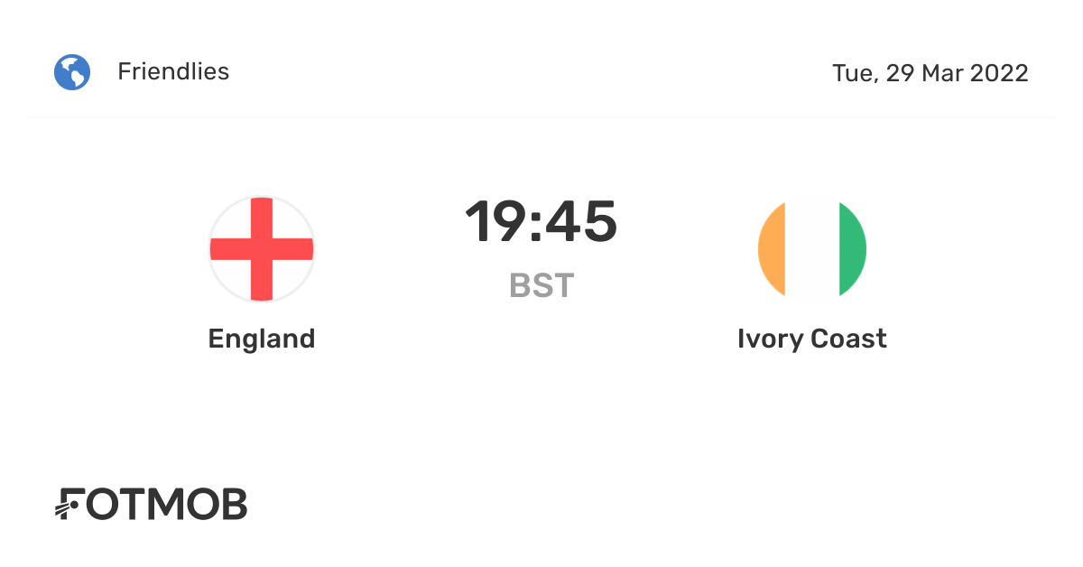 England vs Ivory Coast live score, predicted lineups and H2H stats.