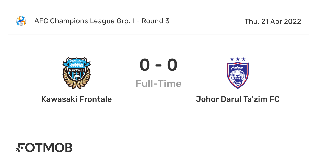 Kawasaki Frontale Vs Johor Darul Ta Zim Fc Afc Champions League On Thu Apr 21 22 14 00 Utc