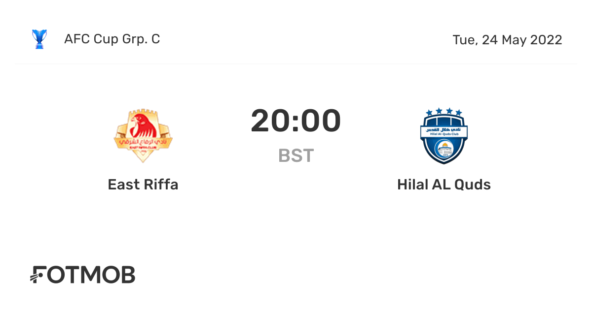 East Riffa vs Hilal AL Quds - live score, predicted lineups and H2H stats.