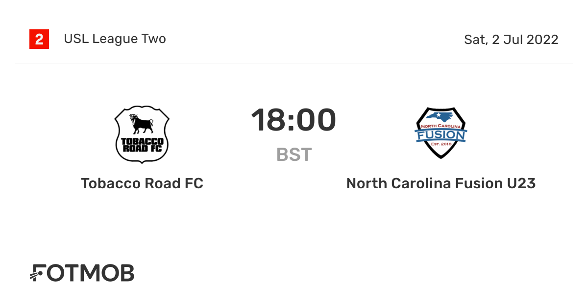 Tobacco Road FC vs North Carolina Fusion U23 live score, predicted